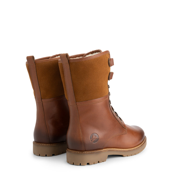 Kongea Women - Lace-up boots - Wool-lined - Cognac BD