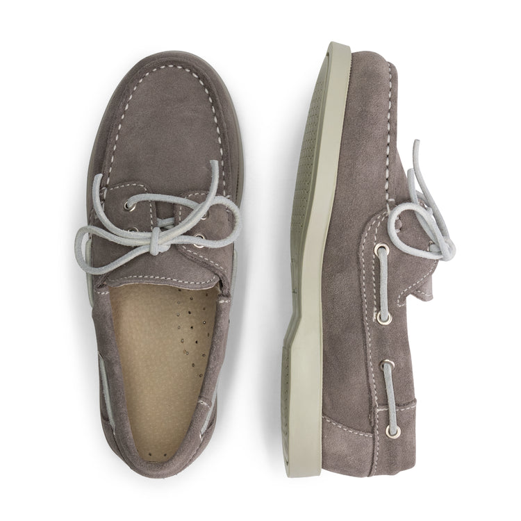 Foss Kids - Boat shoes - Suede - Grey UPD