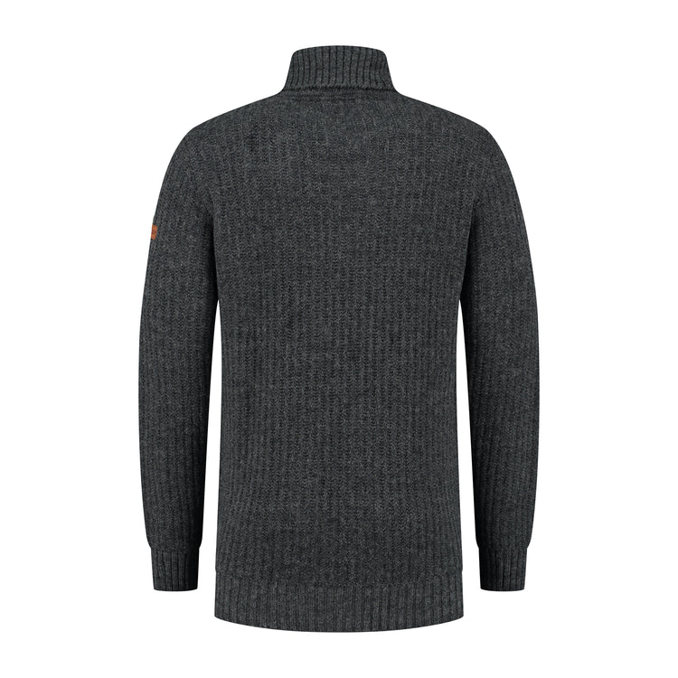 Turtleneck Boda Men - Knitted jumper - Antracite B