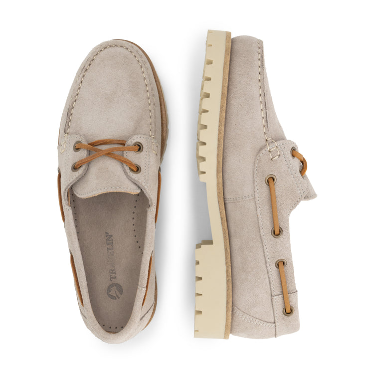 Salla Women - Boat shoes - Suede - Grey UPD