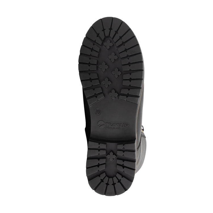 Torpsund Women - Lace-Up Boots with Zipper - Wool-Lined - Black UNS