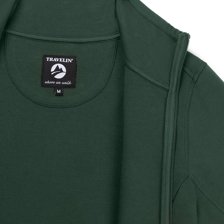 Olia Women - Outdoor Cardigan - Sweat - Dark green DCI