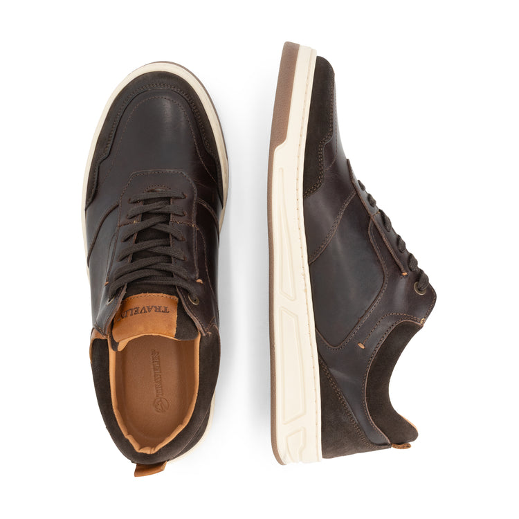 Darley Men - Sneakers - Leather - Dark brown UPD