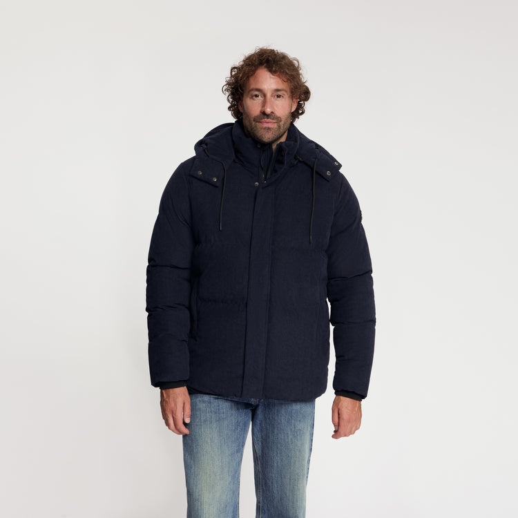 Ulf Men - Puffer Winter Jacket - Corduroy - Navy MV