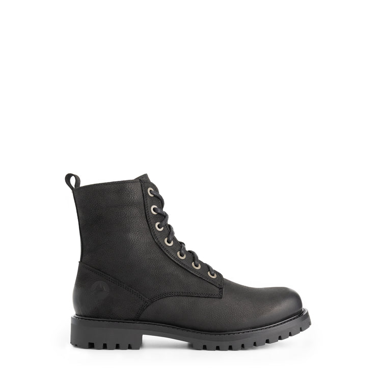 Akland Men - Lace-up boots - Nubuck - Zipper - Black R