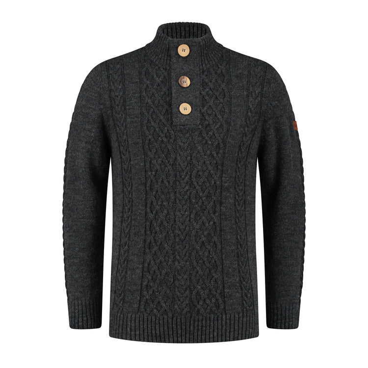 Falun Men - Knitted jumper - Antracite F