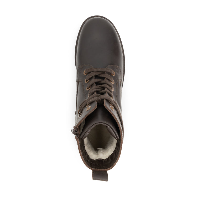 Logstrup Men - Lace-up boots - Wool-lined - Dark brown UPS