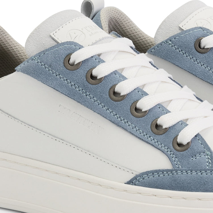 Caris Women - Sneakers - Leather - White/Light blue DFW