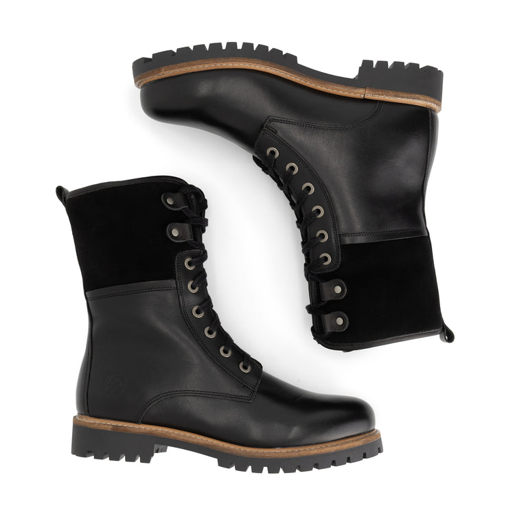 Jostedal Men - Lace-up boots - Wool-lined - Black UPD