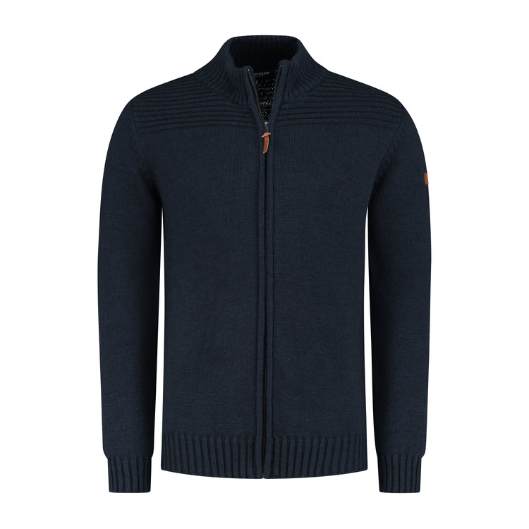 Raahe Men - Knitted cardigan - Navy F