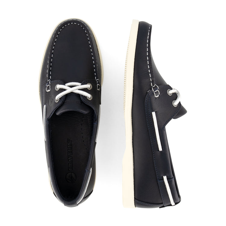 Ebeltoft Women - Boat shoes - Leather - Navy UPD