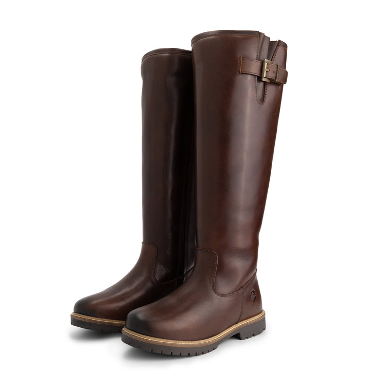 Dannemare Women - High boots - Wool-lined - Dark brown FRD