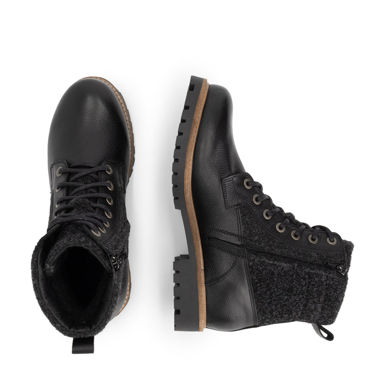 Enningdal Men - Lace-up boots - Wool/Felt - Black UPD