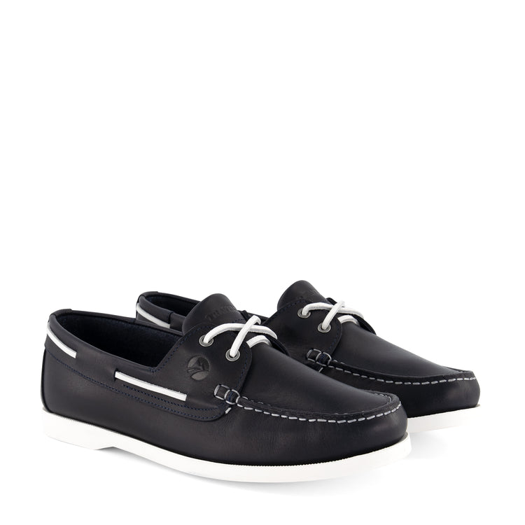 Eidfjord Men - Boat shoes - Leather - Navy FRD