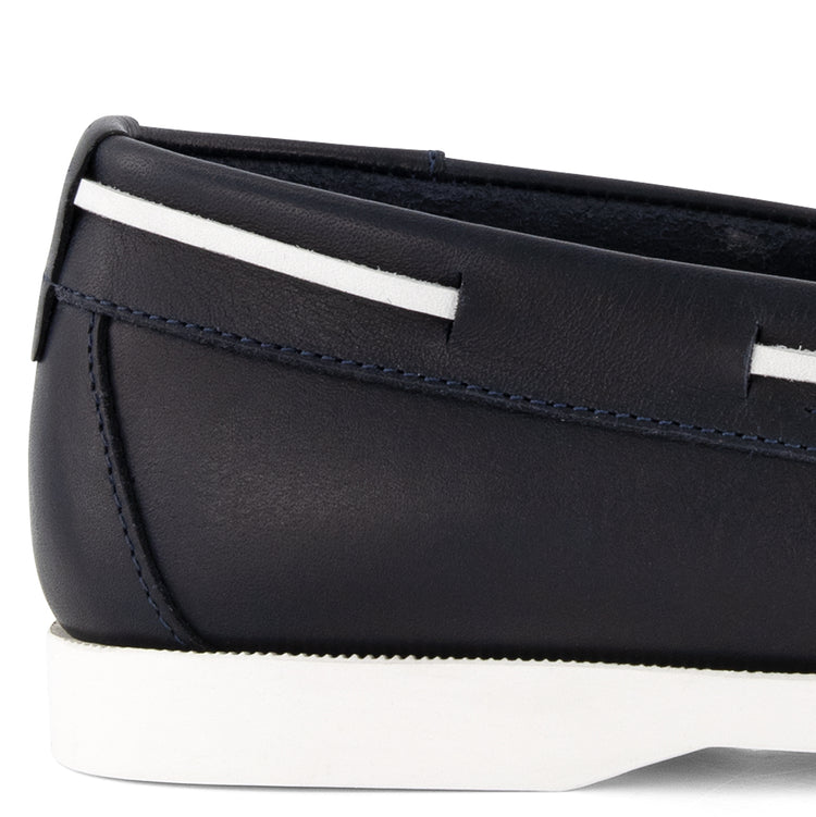 Eidfjord Men - Boat shoes - Leather - Navy DFH