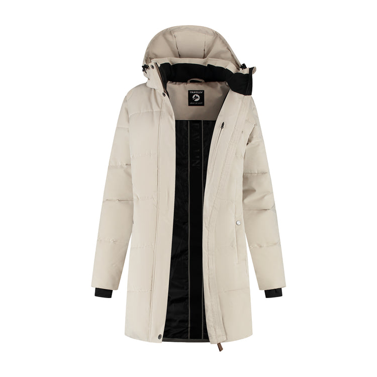Rissne Women - Puffer jacket - Water-resistant - Sand CVO