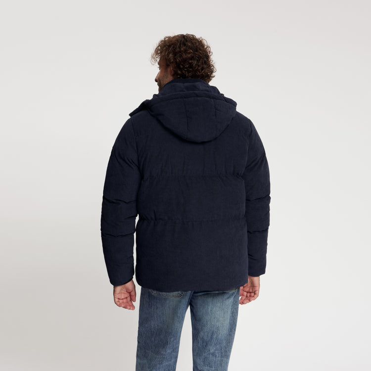 Ulf Men - Puffer Winter Jacket - Corduroy - Navy MV3