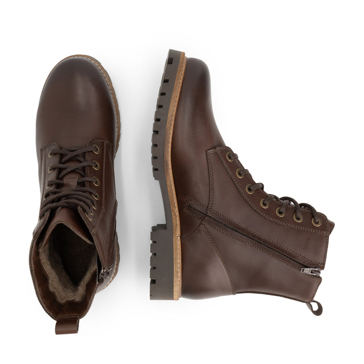 Norrland Men - Lace-up boots - Wool-lined - Dark brown UPD