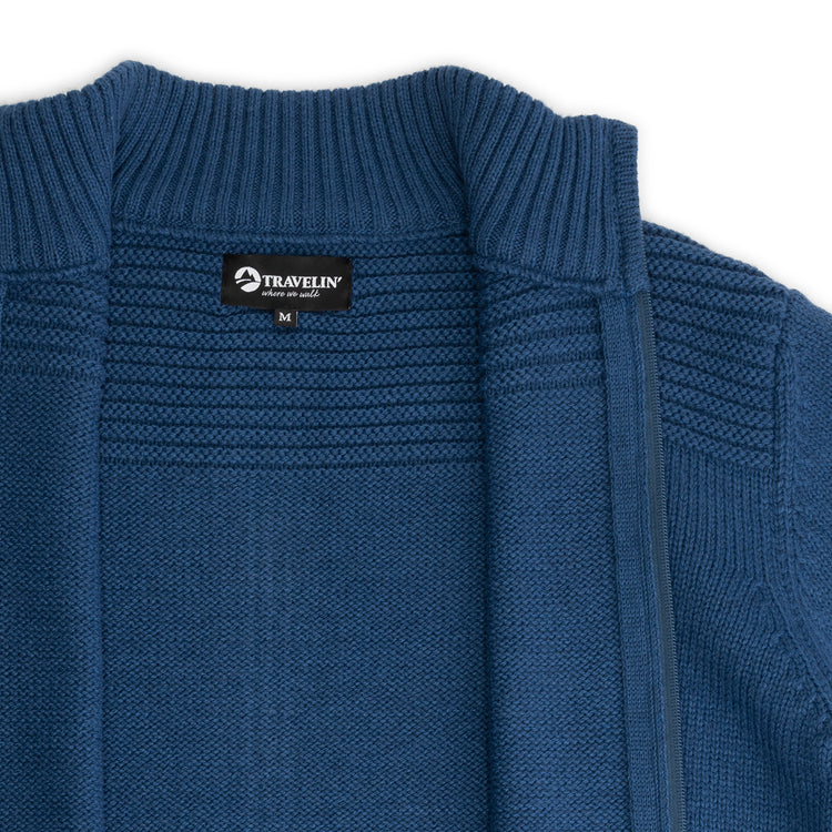 Raahe Men - Knitted cardigan - Blue DCI