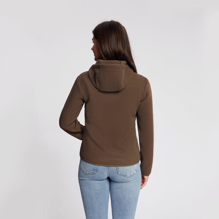 Tilde Women - Outdoor Vest - Fleece - Dark Brown MV3