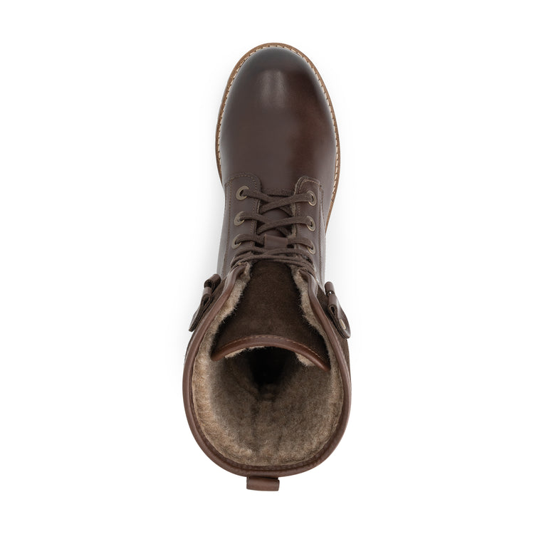 Kongea Women - Lace-up boots - Wool-lined - Dark brown UPS