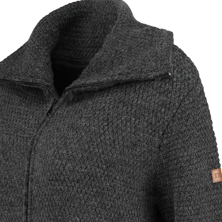 Nivala Women - Long knitted cardigan - Dark antracite DCB