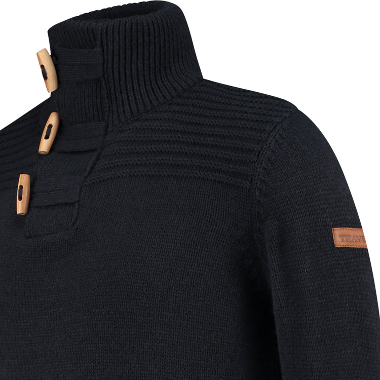 Orsa Men - High collar - Knitted jumper - Navy DCB