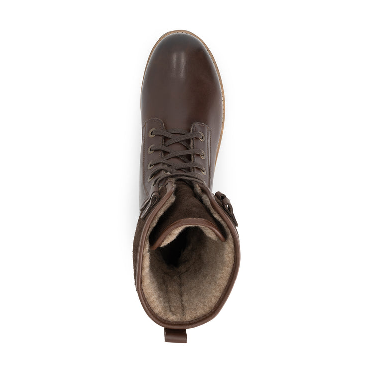 Jostedal Men - Lace-up boots - Wool-lined - Dark brown UPS