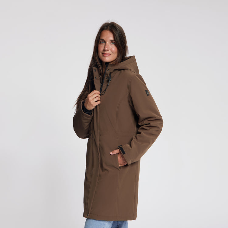Elinor Women - Softshell Jacket - Waterproof - Dark Brown MV3