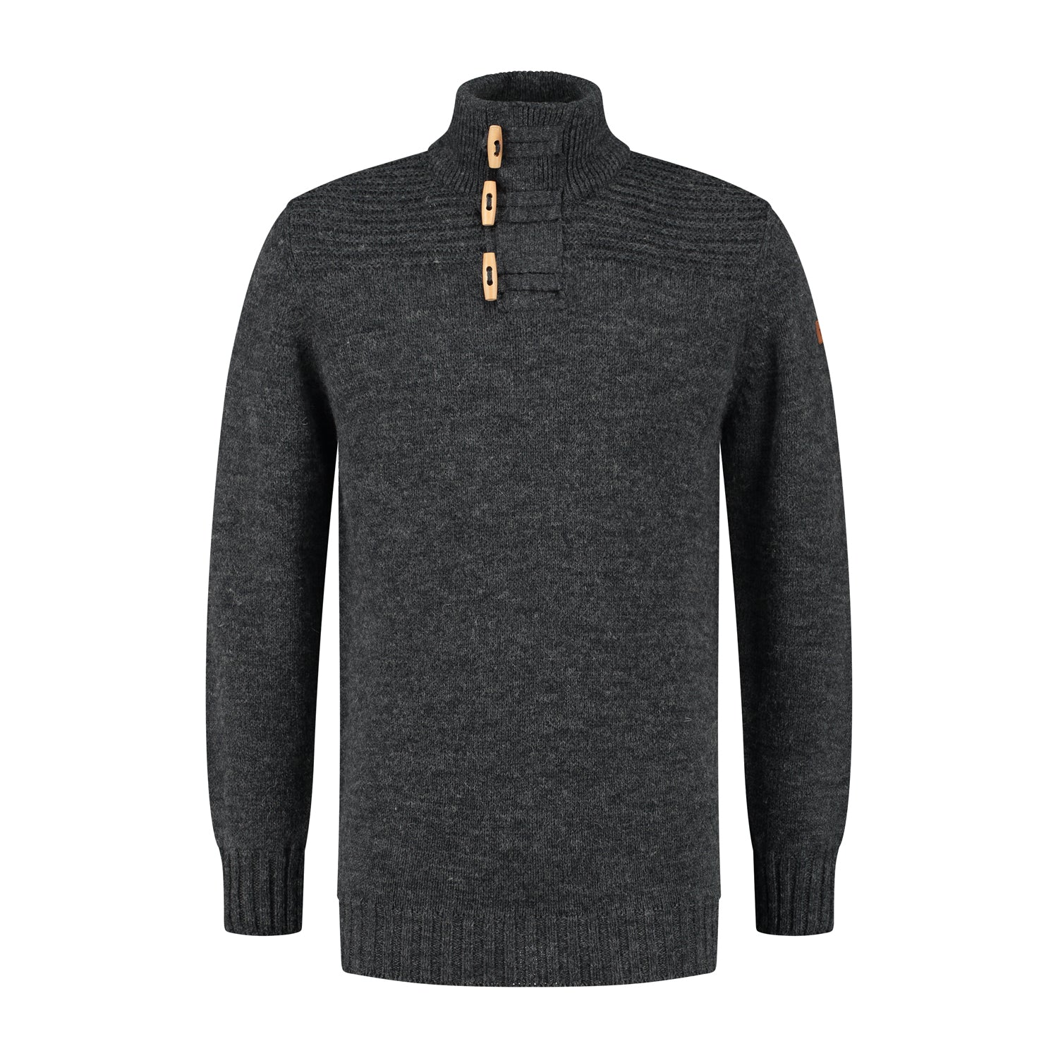 Orsa Men - High collar - Knitted jumper - Dark antracite F