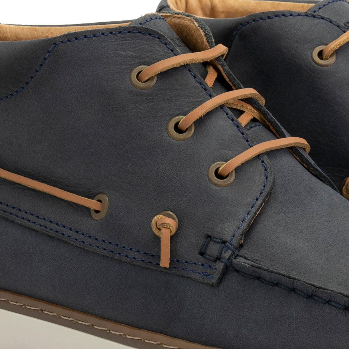 Helford Men - Mid lace-up shoes - Leather - Navy DFW