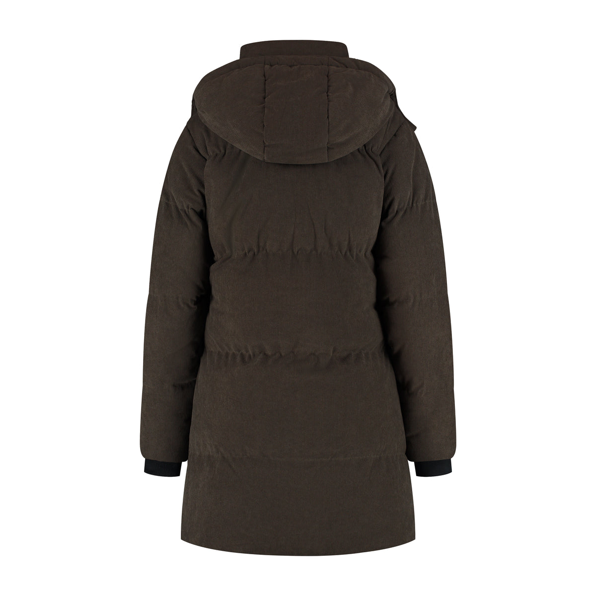 Ulvik Women - Puffer Winter Jacket - Corduroy - Dark Brown B