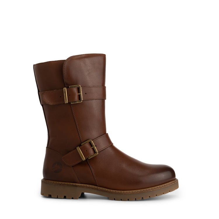 Sogne Women - Biker boots - Wool-lined - Cognac R