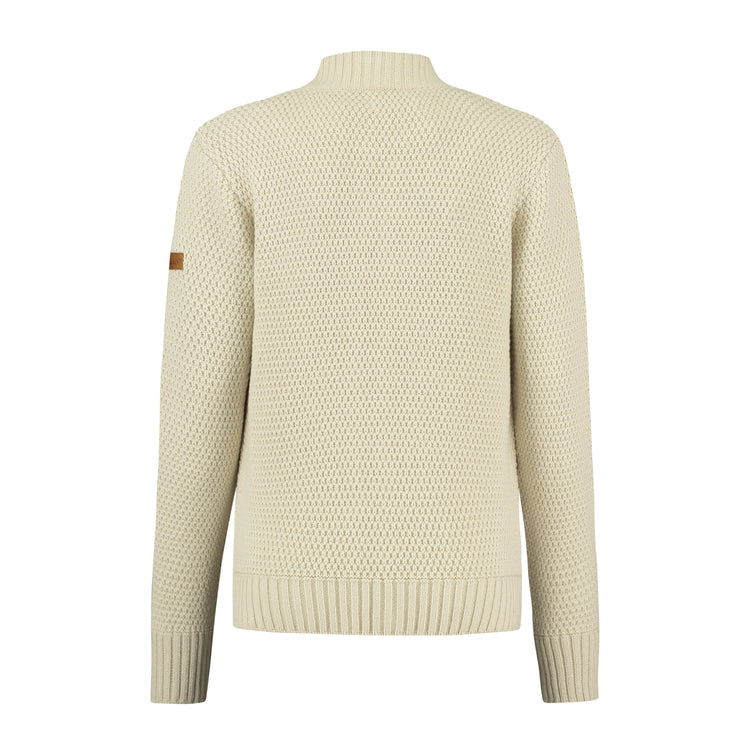 Kemi Women - Knitted Cardigan - Ecru B