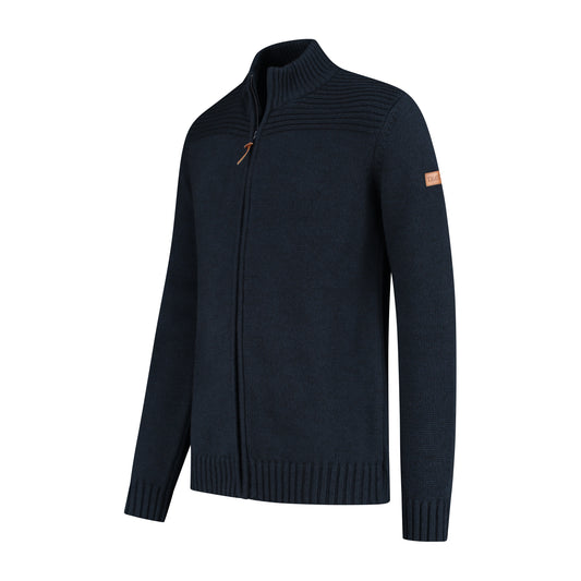 Raahe Men - Knitted cardigan - Navy FL
