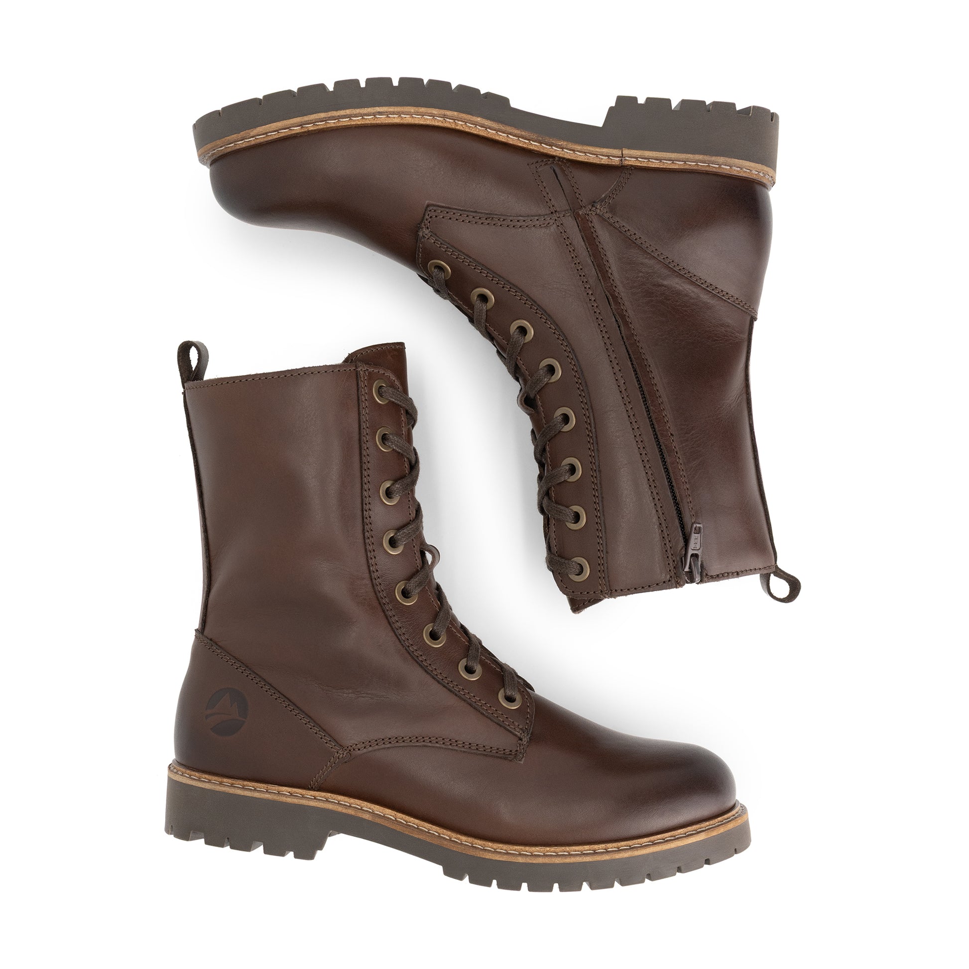 Ranelva Women - Lace-up boots - Wool-lined - Dark brown UPD