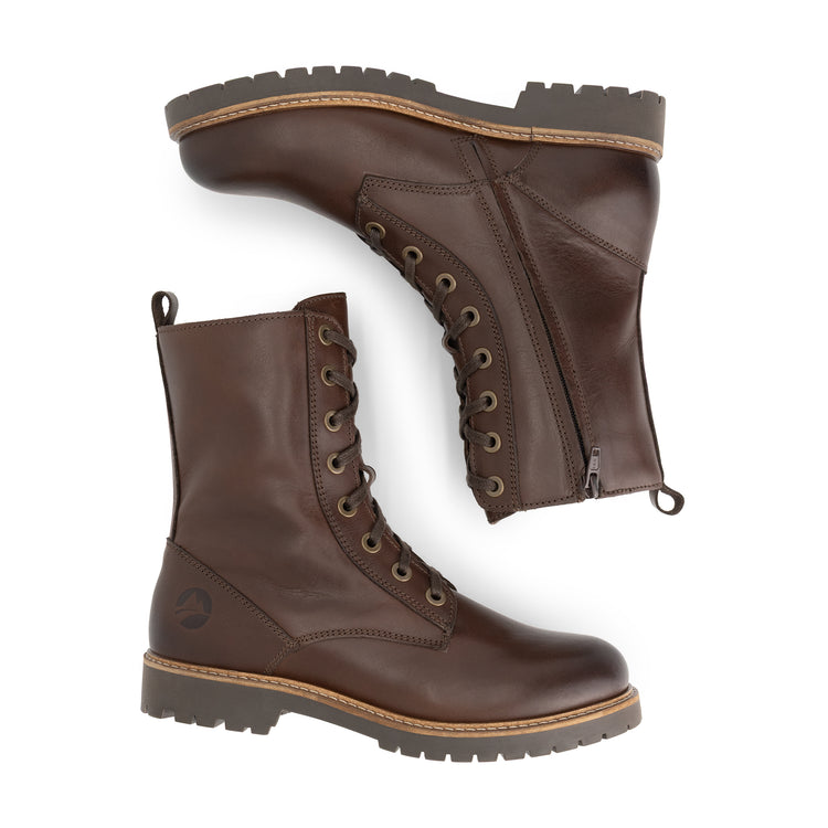 Ranelva Women - Lace-up boots - Wool-lined - Dark brown UPD