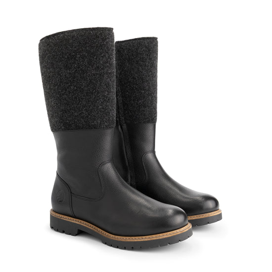 Skive Women - High boots - Wool/Felt - Black FRD