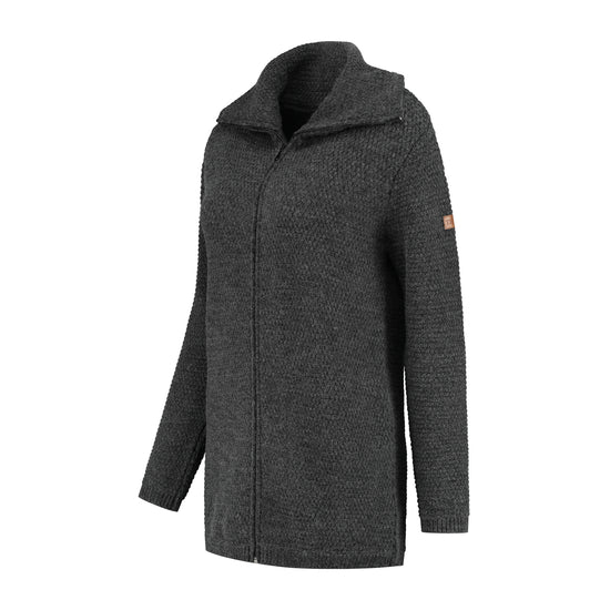 Nivala Women - Long knitted cardigan - Dark antracite FL
