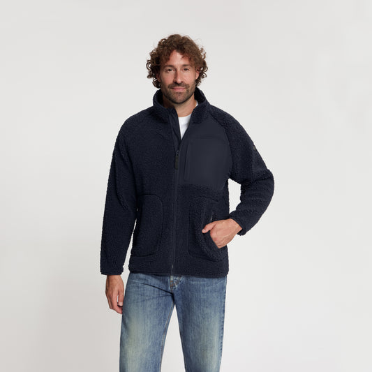 Omar Men - Outdoor Vest - Teddy - Navy MV