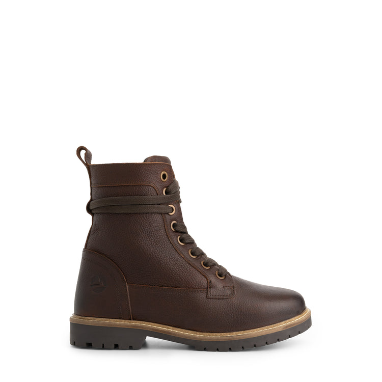 Kongsmark Women - Lace-up boots - Wool-lined - Dark brown R