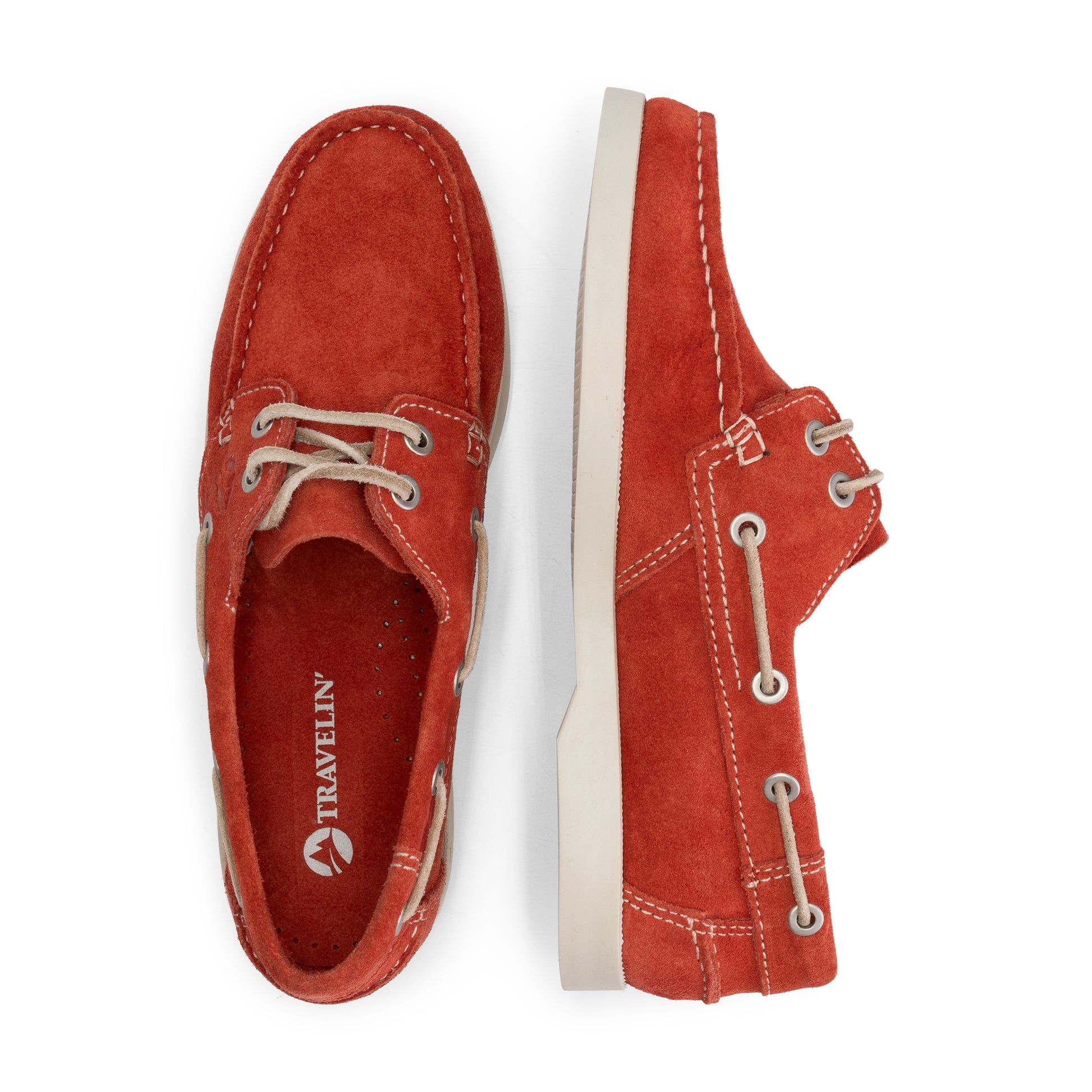 Penzance Women - Boat shoes - Suede - Red UPD