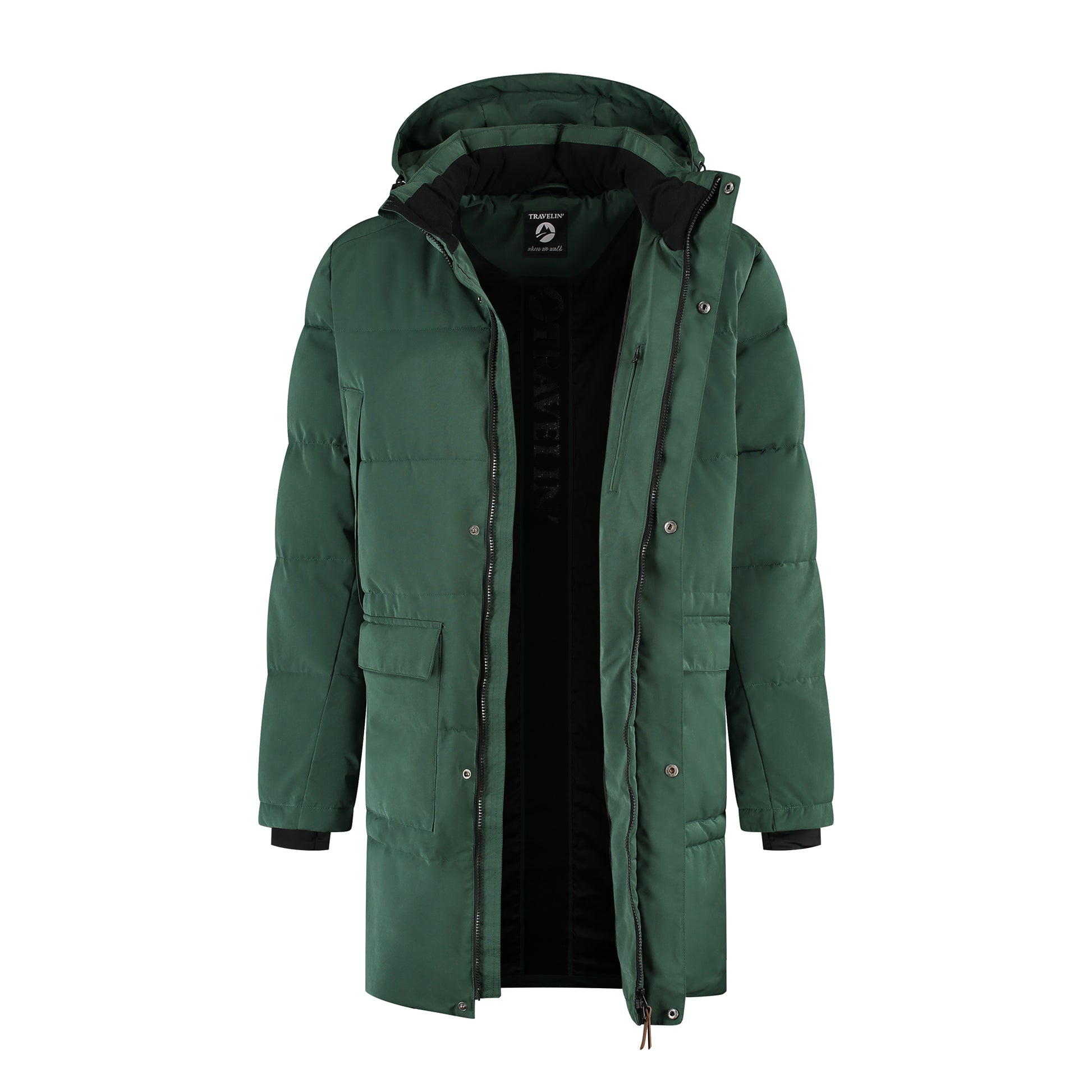 Ladan Men - Puffer jacket - Water-resistant - Dark green CVO