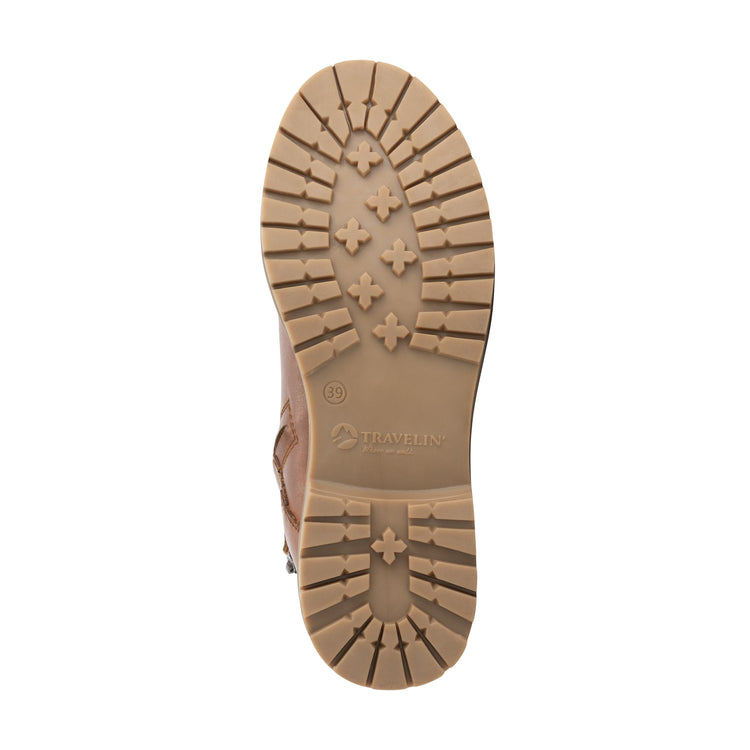 Larvik Women - Lace-up boots - Wool-lined - Cognac UNS