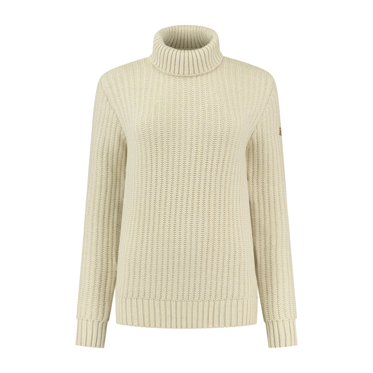 Turtleneck Boda Women - Knitted jumper - Ecru F