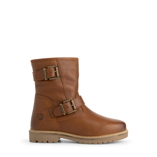 Trustrup Women - Biker boots - Wool-lined - Cognac R