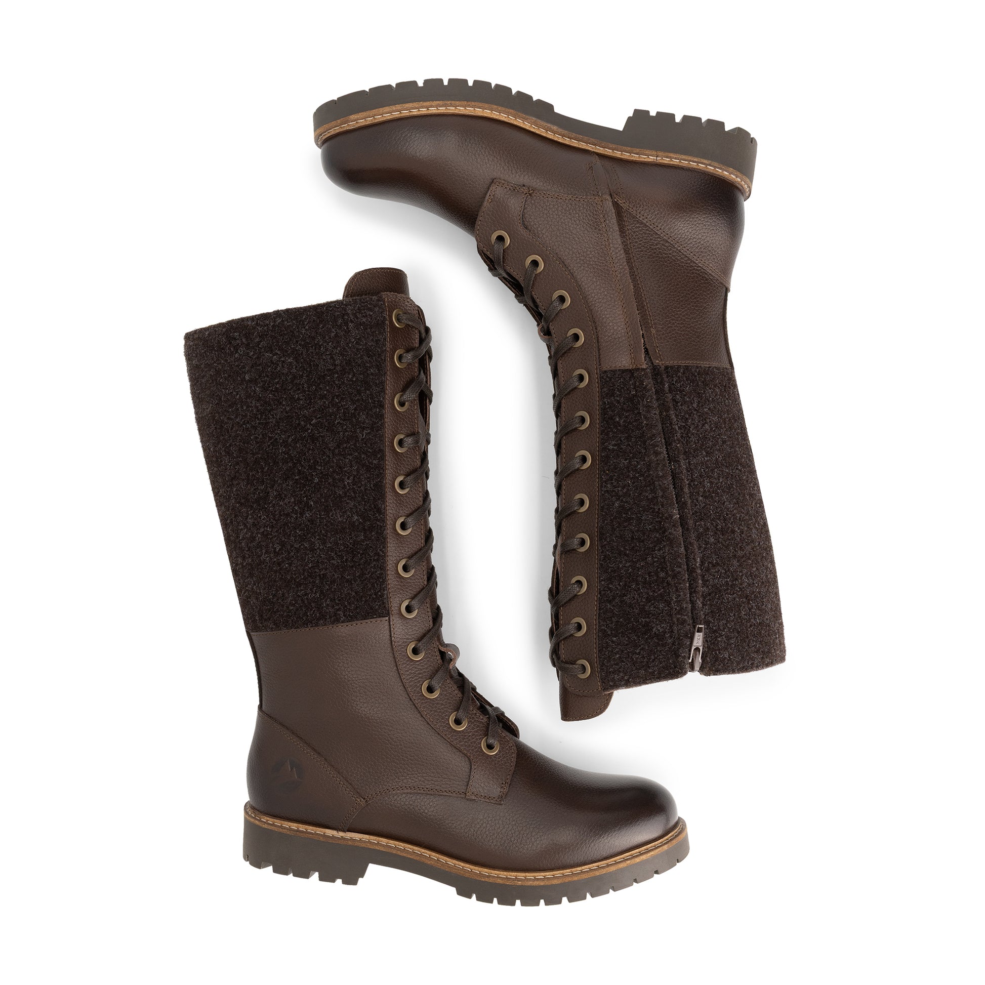 Struve Women - High Lace-up boots - Wool/Felt - Dark brown UPD