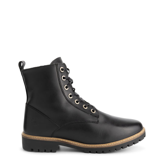 Rosendal Men - Lace-up boots with zipper - Wool-lined - Black R