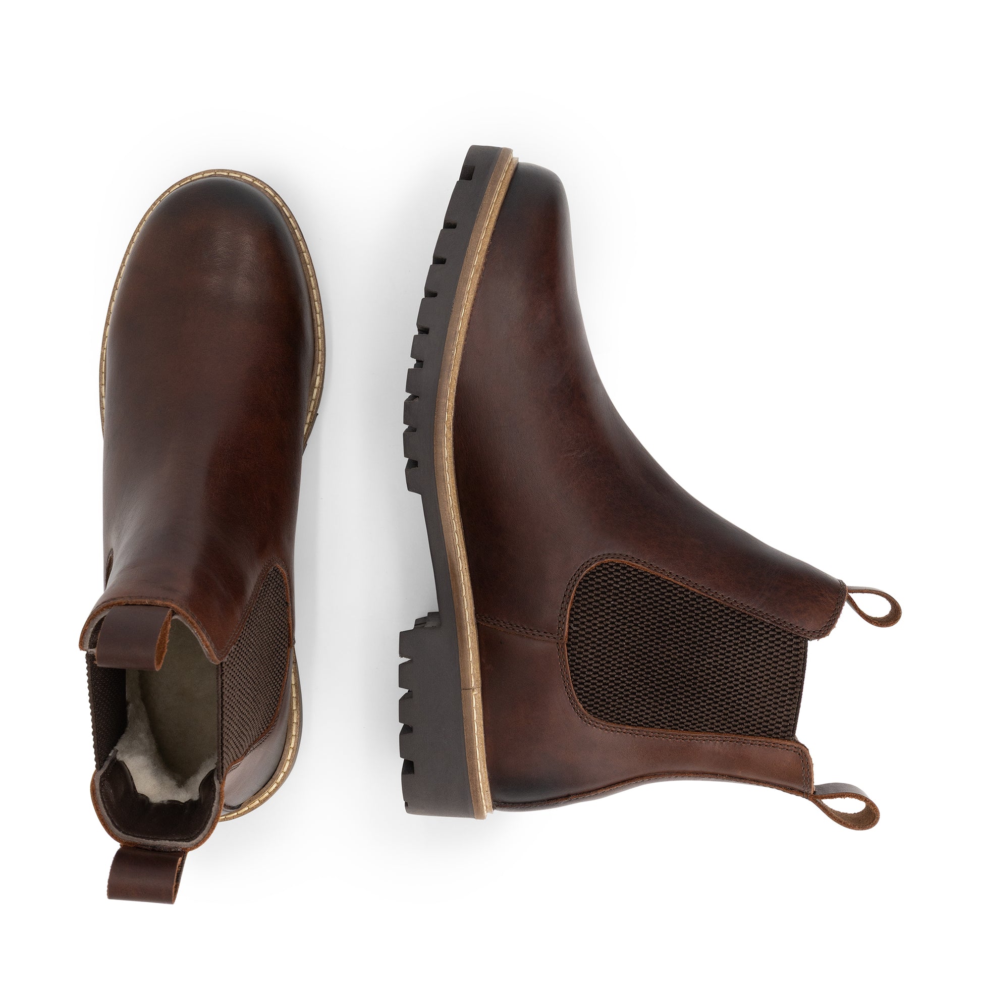 Randaberg Men - Chelsea boots - Wool-lined - Dark brown UPD