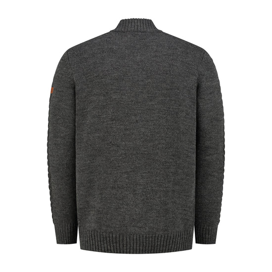 Jaali Men - Knitted cardigan - Dark antracite B